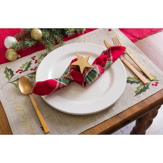Tango Red Plaid Napkin, 6ct.